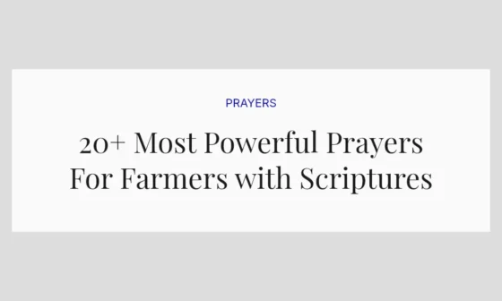 20+ Most Powerful Prayers For Farmers with Scriptures