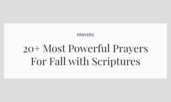 20+ Most Powerful Prayers For Fall with Scriptures