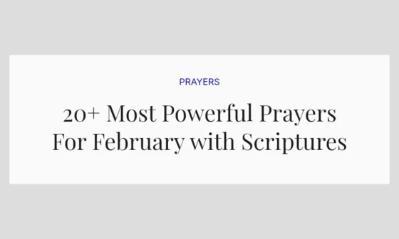 20+ Most Powerful Prayers For February with Scriptures