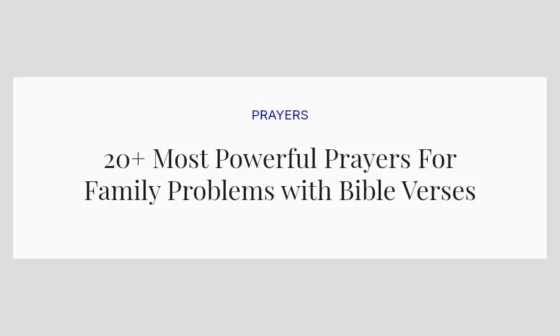 20+ Most Powerful Prayers For Family Problems with Bible Verses