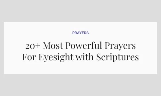 20+ Most Powerful Prayers For Eyesight with Scriptures