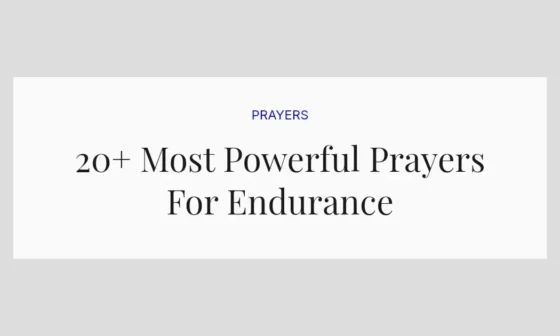 20+ Most Powerful Prayers For Endurance