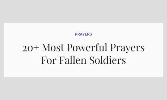 20+ Most Powerful Prayers For Fallen Soldiers