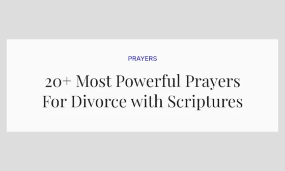 20+ Most Powerful Prayers For Divorce with Scriptures