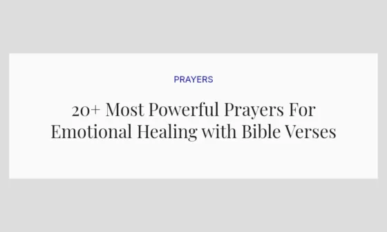 20+ Most Powerful Prayers For Emotional Healing with Bible Verses