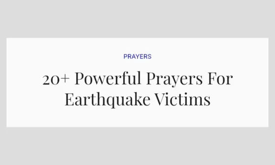 20+ Powerful Prayers For Earthquake Victims