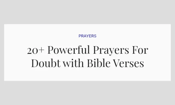 20+ Powerful Prayers For Doubt with Bible Verses