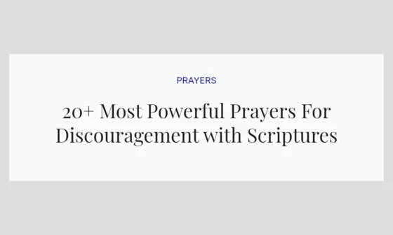 20+ Most Powerful Prayers For Discouragement with Scriptures