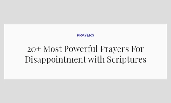 20+ Most Powerful Prayers For Disappointment with Scriptures