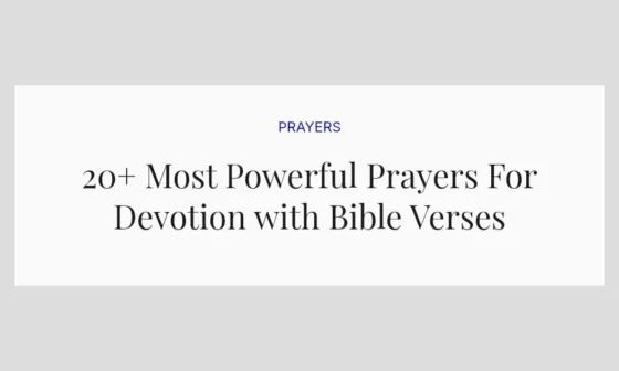 20+ Most Powerful Prayers For Devotion with Bible Verses