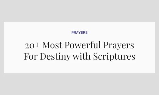 20+ Most Powerful Prayers For Destiny with Scriptures