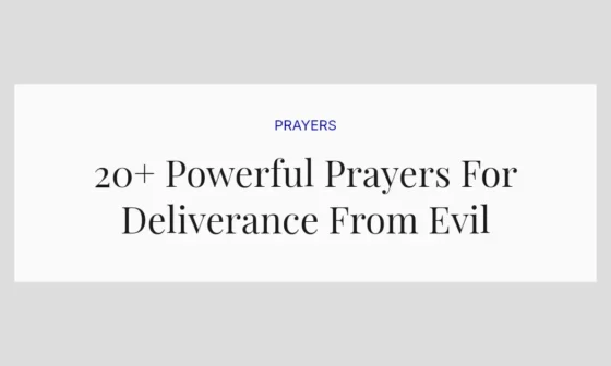 20+ Powerful Prayers For Deliverance From Evil