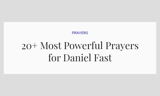 20+ Most Powerful Prayers for Daniel Fast