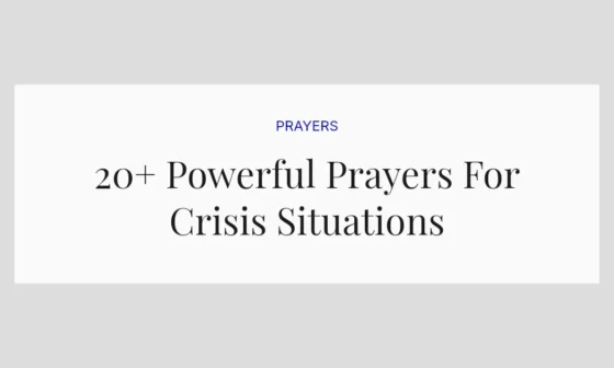 20+ Powerful Prayers For Crisis Situations