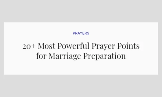 20+ Most Powerful Prayer Points for Marriage Preparation