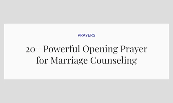 20+ Powerful Opening Prayer for Marriage Counseling
