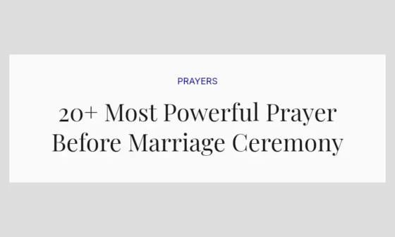 20+ Most Powerful Prayer Before Marriage Ceremony