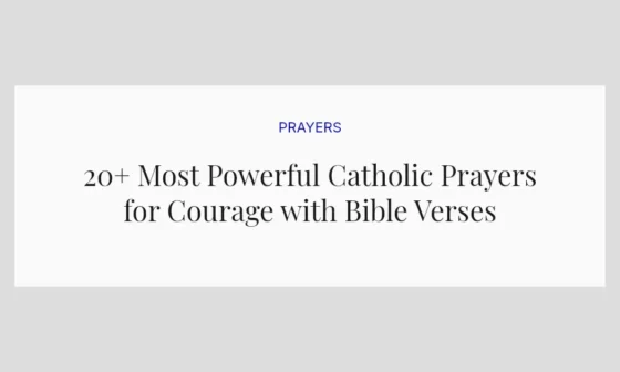 20+ Most Powerful Catholic Prayers for Courage with Bible Verses