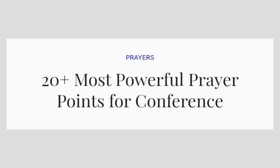 20+ Most Powerful Prayer Points for Conference