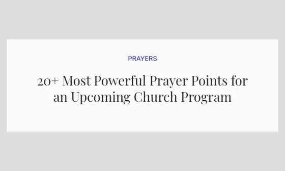 20+ Most Powerful Prayer Points for an Upcoming Church Program