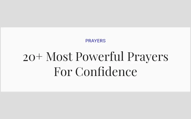 20+ Most Powerful Prayers For Confidence