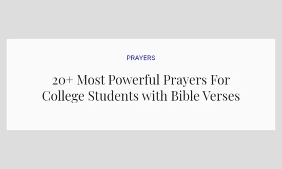 20+ Most Powerful Prayers For College Students with Bible Verses