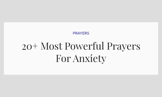 20+ Most Powerful Prayers For Anxiety