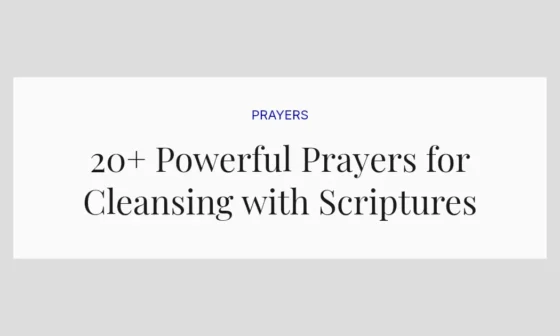 20+ Powerful Prayers for Cleansing with Scriptures