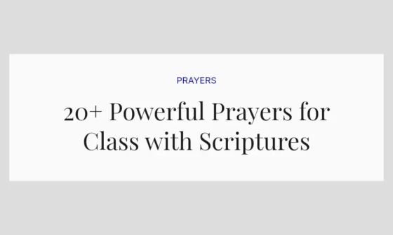 20+ Powerful Prayers for Class with Scriptures