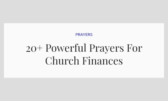 20+ Powerful Prayers For Church Finances
