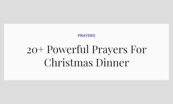 20+ Powerful Prayers For Christmas Dinner