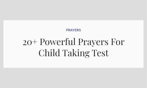 20+ Powerful Prayers For Child Taking Test