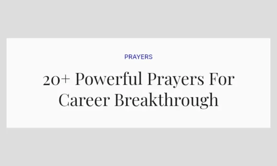 20+ Powerful Prayers For Career Breakthrough
