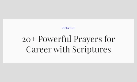 20+ Powerful Prayers for Career with Scriptures