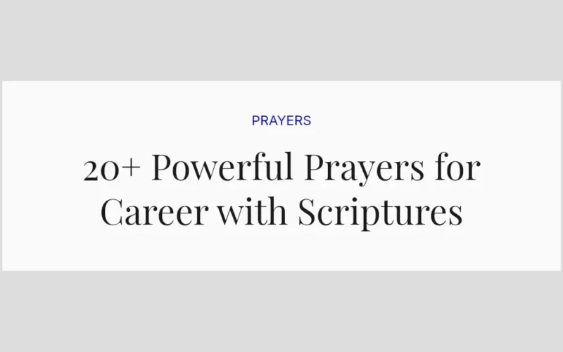 20+ Powerful Prayers for Career with Scriptures