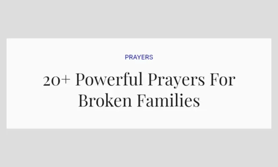 20+ Powerful Prayers For Broken Families