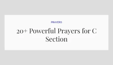 20+ Powerful Prayers for C Section