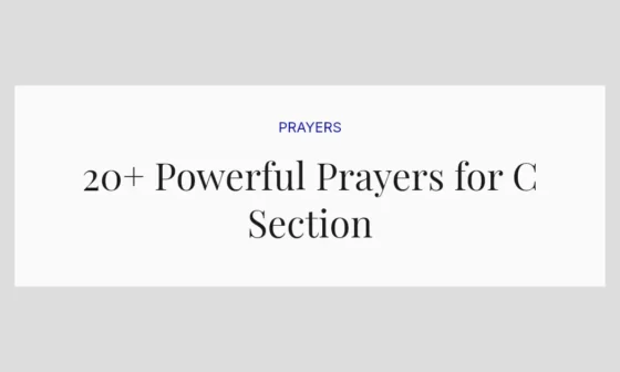 20+ Powerful Prayers for C Section