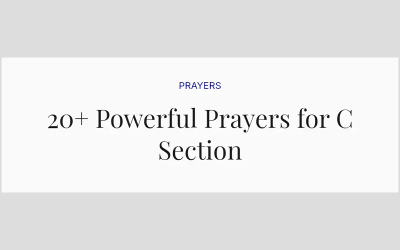 20+ Powerful Prayers for C Section