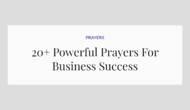 20+ Powerful Prayers For Business Success