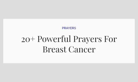 20+ Powerful Prayers For Breast Cancer