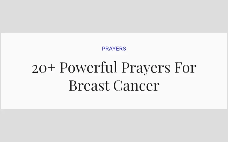 20+ Powerful Prayers For Breast Cancer