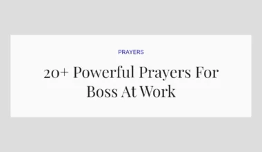 20+ Powerful Prayers For Boss At Work