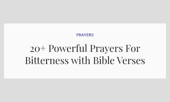 20+ Powerful Prayers For Bitterness with Bible Verses