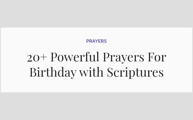 20+ Powerful Prayers For Birthday with Scriptures