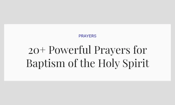 20+ Powerful Prayers for Baptism of the Holy Spirit
