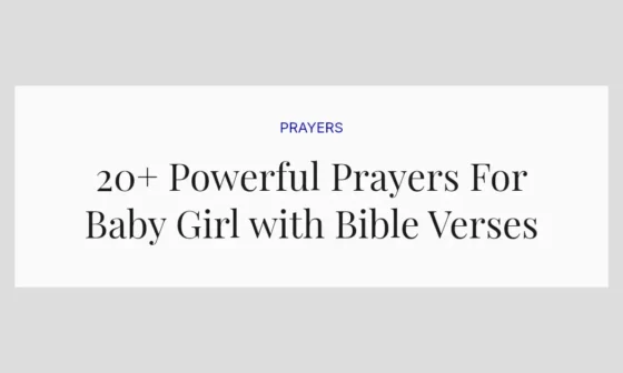 20+ Powerful Prayers For Baby Girl with Bible Verses