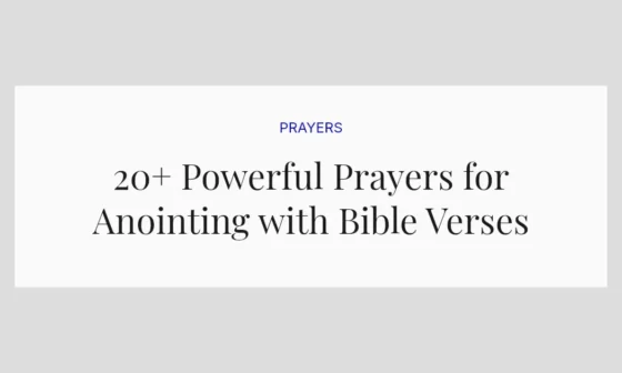 20+ Powerful Prayers for Anointing with Bible Verses