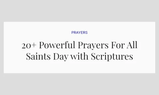 20+ Powerful Prayers For All Saints Day with Scriptures