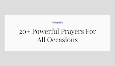 20+ Powerful Prayers For All Occasions